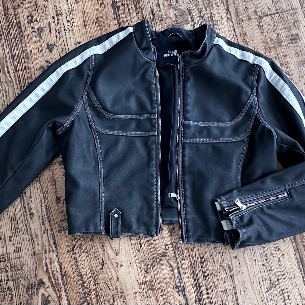 Urban Outfitters Distressed Faux Leather Jacket